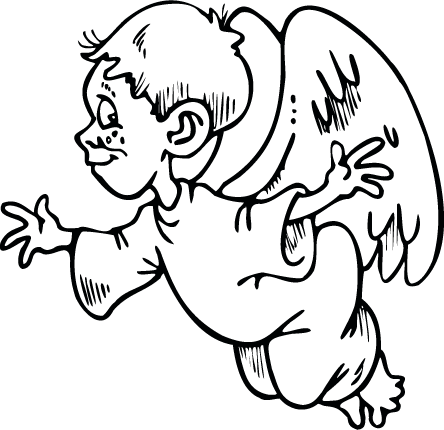 Small Boy Angel Coloring Page